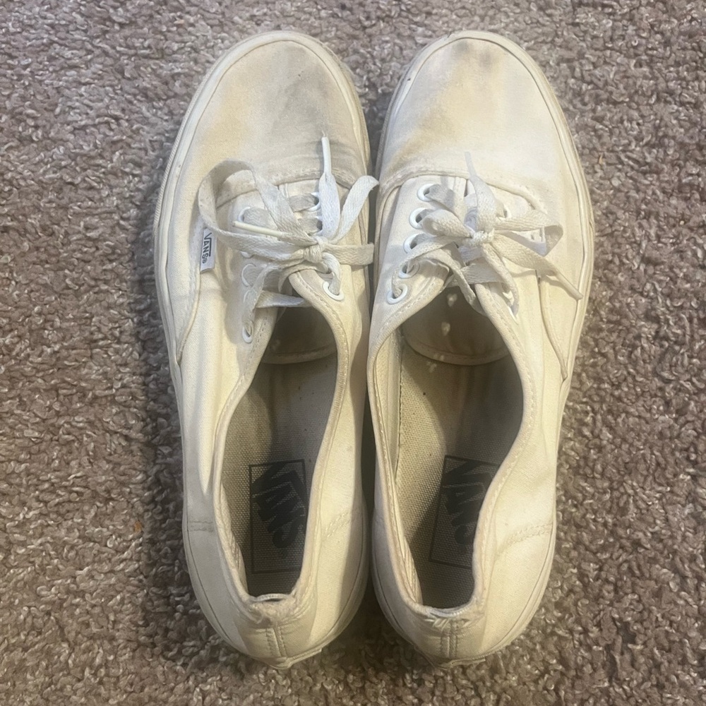 Authentic white Vans Sneakers - Naturally Worn & Comfortable Fit.